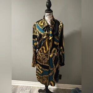 Halle Bob silk button up dress